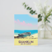 Shanklin, eiland Wight vintage poster Briefkaart (Staand voorkant)