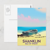 Shanklin, eiland Wight vintage poster Briefkaart (Voorkant / Achterkant)