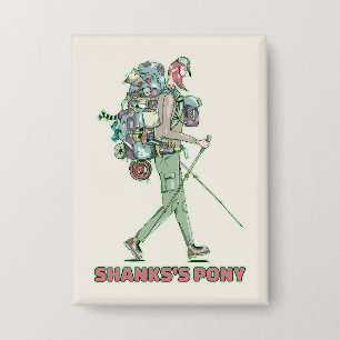 Shanks's pony grappige wandelaar button