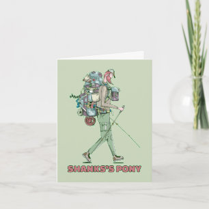 Shanks's pony grappige wandelaar kaart