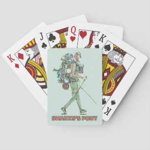 Shanks's pony grappige wandelaar pokerkaarten