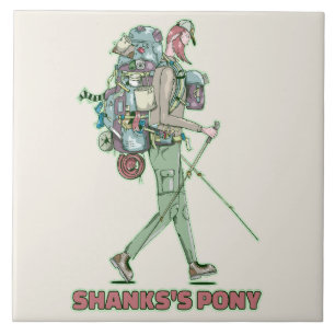 Shanks's pony grappige wandelaar tegeltje