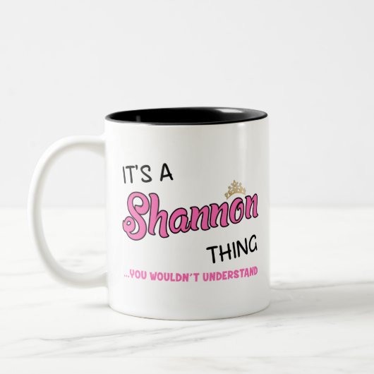 Shannon dat je niet zou begrijpen tweekleurige koffiemok (Links)
