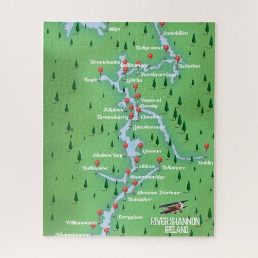 Shannon Ireland Map Legpuzzel (Verticaal)