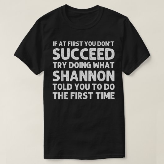 SHANNON Name Personalized Birthday Funny Kerstmis T-shirt (Design voorkant)