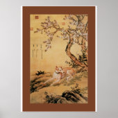 Shanxing Wolf (睒 星 狼)~Greyhound Giuseppe Castiglio Poster (Voorkant)