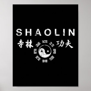 Shaolin Kung Fu Chinese krijgskunst Poster