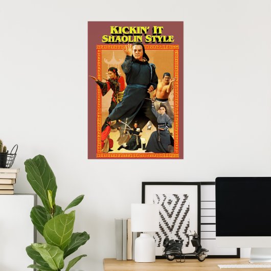 Shaolin Kung Fu Poster (Thuiskantoor)