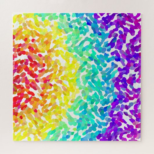 Shaped Rainbow Gradient Abstract kleurig Jigzaag P Legpuzzel (Horizontaal)