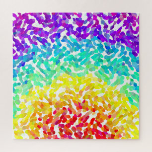 Shaped Rainbow Gradient Abstract kleurig Jigzaag P Legpuzzel