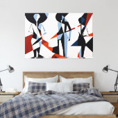 Shapes in Dialogue Canvas Afdruk (Insitu (Slaapkamer))