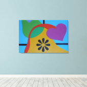 Shapes of Colorful Joy Canvas Print (Insitu (Houten vloer))