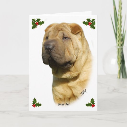 Shar Pei 9M100D-045 Feestdagen Kaart (Voorkant)