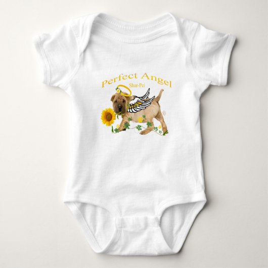 Shar-pei Angel Baby shirten Romper (Voorkant)