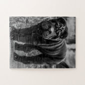 SHAR PEI BLACK DOG JIGSAW PUZZLE (Horizontal)