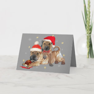 Shar-pei Brothers Kerstmis Kaarten