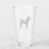 Shar Pei Chien race Boho Floral Silhouette Verre (Dos)