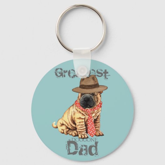 Shar-Pei Dad Sleutelhanger (Voorkant)
