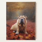 Shar Pei dans l'automne Feuilles automne Inspire (Dos)