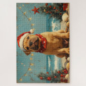Shar Pei Dog Christmas  Beach Legpuzzel (Verticaal)