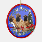 SHAR-PEI DOG CHRISTMAS ORNAMENT (Links)