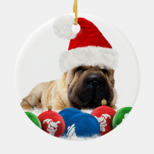 Shar Pei Dog Circle Ornament (Achterkant)