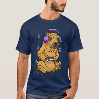 Shar Pei Dog Video Game Gamer Gaming Chinese famil T-shirt