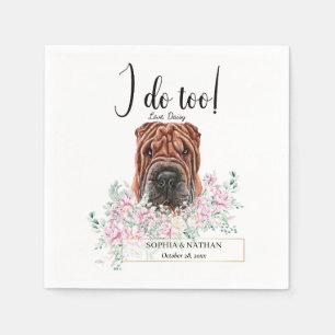 Shar Pei Dog Wedding Cocktail Napkins Servet