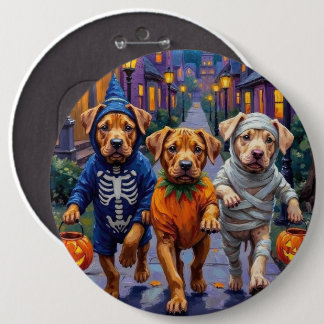 Shar Pei Dogs Trick-or-Treating Halloween Costumes Ronde Button 6,0 Cm