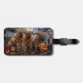 Shar Pei Halloween Spooky Bagagelabel (Achterkant horizontaal)