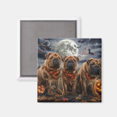 Shar Pei Halloween Spooky Magneet (Voorkant / Achterkant)