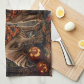 Shar Pei Halloween Spooky Theedoek (Quarter Fold)