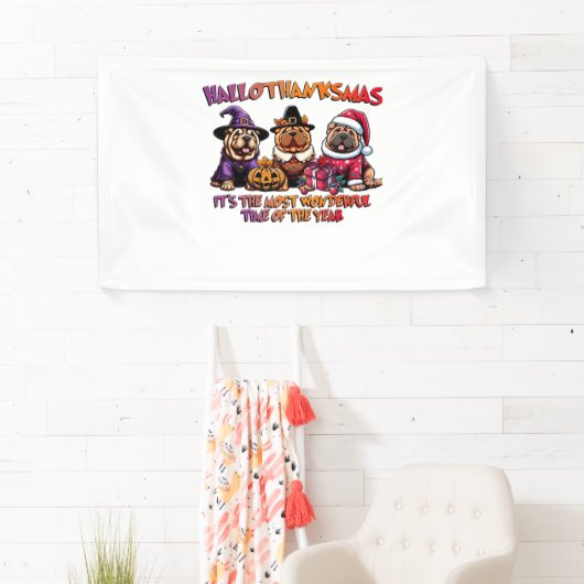 Shar Pei Halloween Thanksgiving Christmas Classic Spandoek (Insitu)
