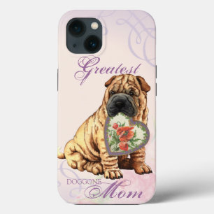Shar-Pei Heart mama iPhone 13 Hoesje