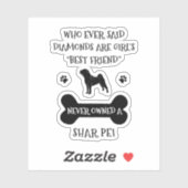 Shar Pei hond beste vriend vinyl Sticker (Vel)