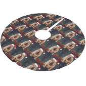 Shar Pei Hond in Sneeuw Kerstmis Kerstboom Rok (Gekanteld)