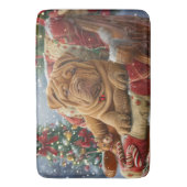 Shar Pei Hond Kerstfeest Badmat (Voorkant Verticaal)