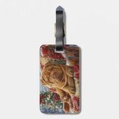 Shar Pei Hond Kerstfeest Bagagelabel (Achterkant verticaal)