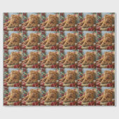 Shar Pei Hond Kerstfeest Cadeaupapier (Vlak)