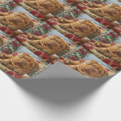 Shar Pei Hond Kerstfeest Cadeaupapier (Hoek)