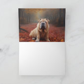 Shar Pei in herfstbladeren Herfst Inspire Kaart (Binnen)