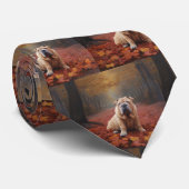 Shar Pei in herfstbladeren Herfst Inspire Stropdas (Opgerold)