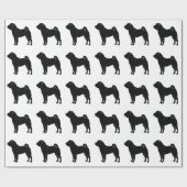 Shar Pei in Silhouette Cadeaupapier (Vlak)