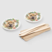 Shar Pei Kerstkrans Feestelijke Pup Handwaaier (Niet-gemonteerd)