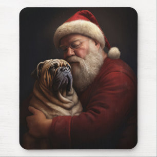 Shar Pei met Kerstman Feestelijke Kerstmis Muismat