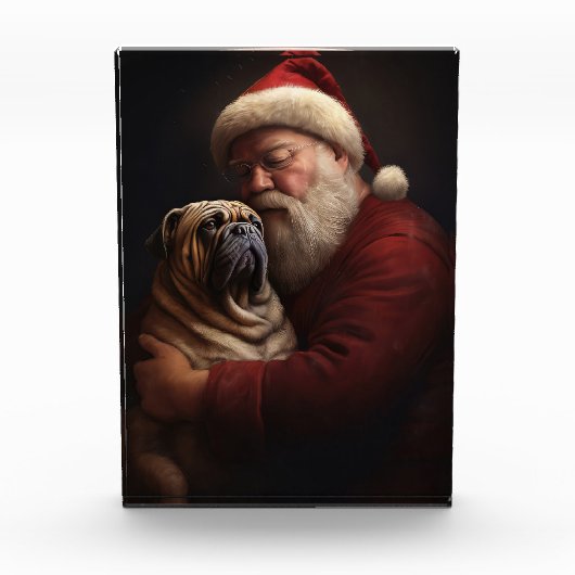 Shar Pei met Sinterklaas Kerstfeest  Fotoblokken (Voorkant)