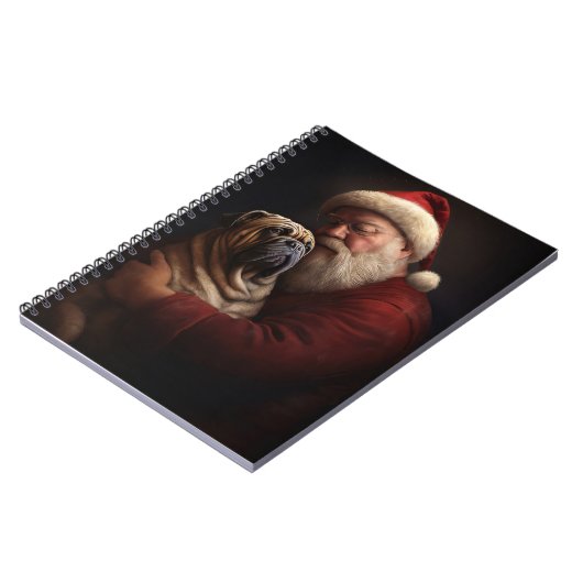 Shar Pei met Sinterklaas Kerstfeest Notitieboek (Linkerzijde)