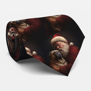 Shar Pei met Sinterklaas Vrolijk Kerstfeest  Stropdas