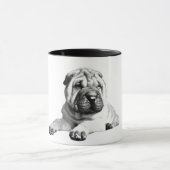 Shar Pei Mug noir et blanc (Centre)