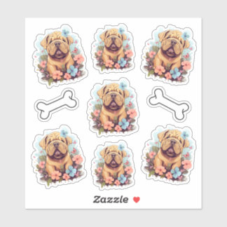 Shar Pei ontmoet bloemen Sticker